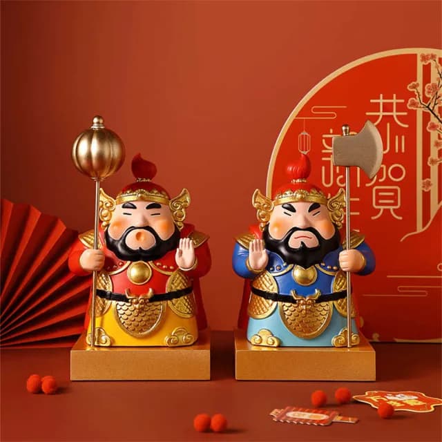 【超微米】貝漢美門神擺件 客廳入戶玄關擺飾 辦公室桌面裝飾品 搬家禮物 喬遷新居禮品(貝漢美門神擺件)