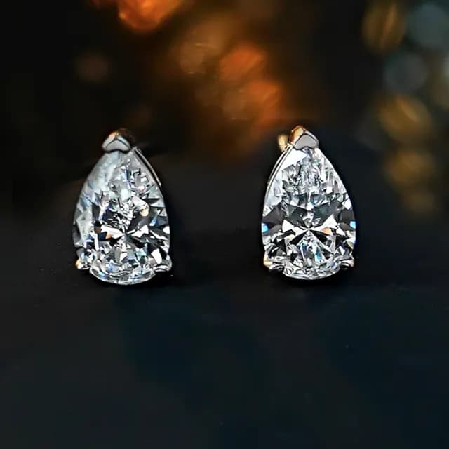 【彼夢】30分 D/VVS2 PT950鉑金 花式鑽石耳環多款選(高規格花式切割培育鑽石)