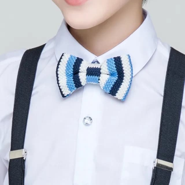 【橘魔法】兒童素面 編織 緞面可調領結(婚禮 小禮服 禮服 洋裝 兒童 女童 花童 西裝 表演 童裝 男童)