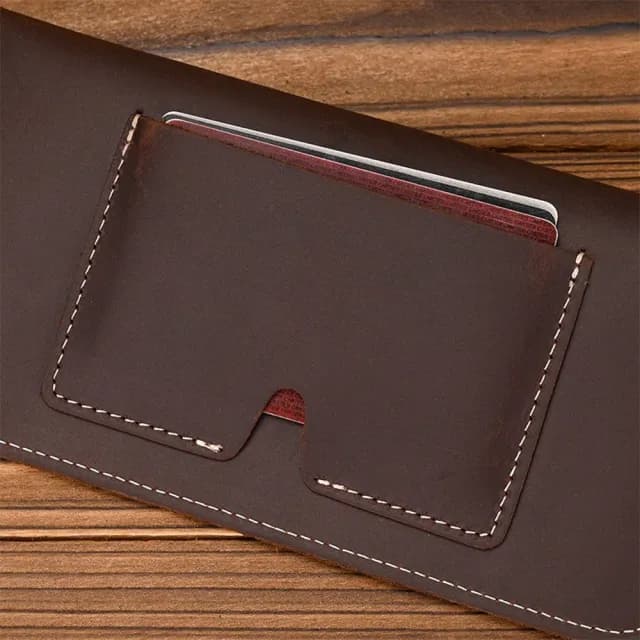 【MoonDy】雙11 長款錢包 男生錢包 復古長夾 長夾 真皮錢夾 信封包 手機包