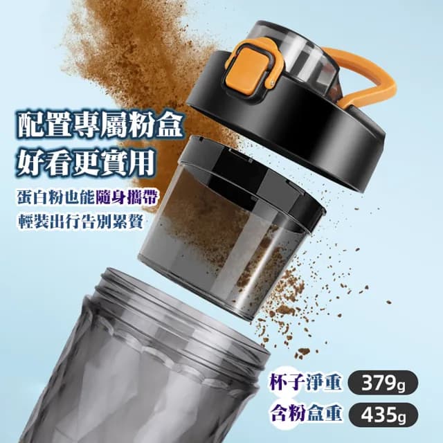 【太力】炫彩Tritan電動攪拌杯650ml含粉盒(搖搖杯 攪拌杯 隨行杯 咖啡杯 蛋白粉 交換禮物 雙11)