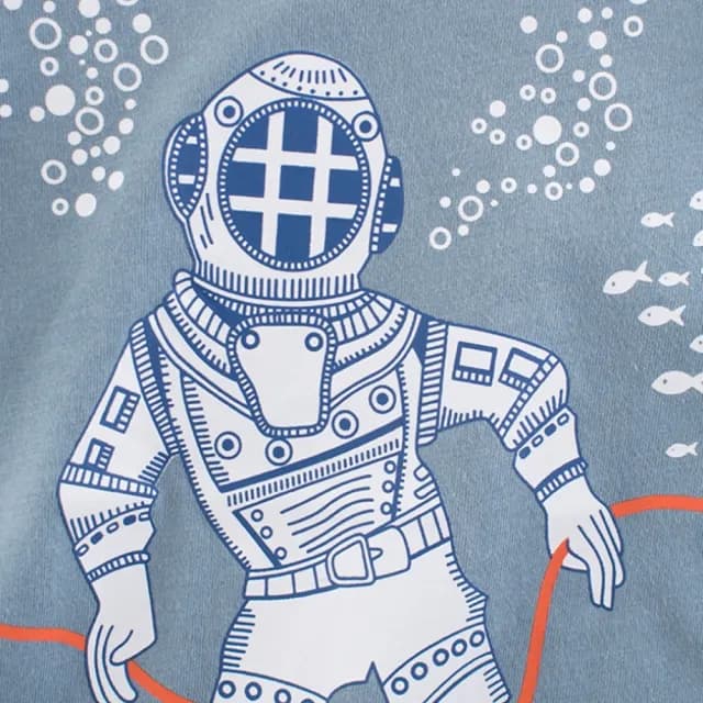 【橘魔法】海底淺水薄款純棉短袖上衣(夏裝 男童 童裝 兒童 中童 T恤)