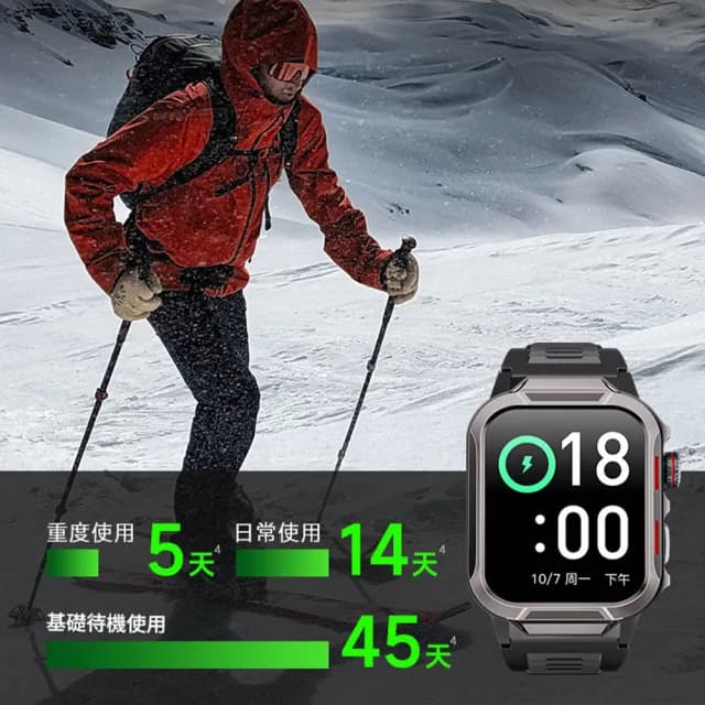 【MIVSEN】GTS9機械運動手錶(防水真心率 運動智慧手環)