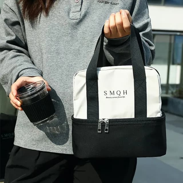 情人節禮物 工業風雙層便當袋