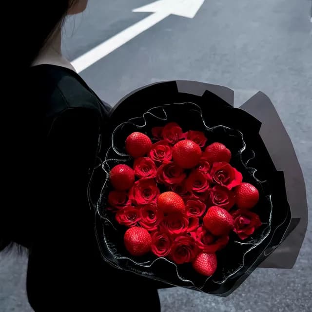 【MyDearStrawberries】Be Mine Be Love草莓花束(水果花束/情人節/告白/生日禮物/超人氣花束/草莓)