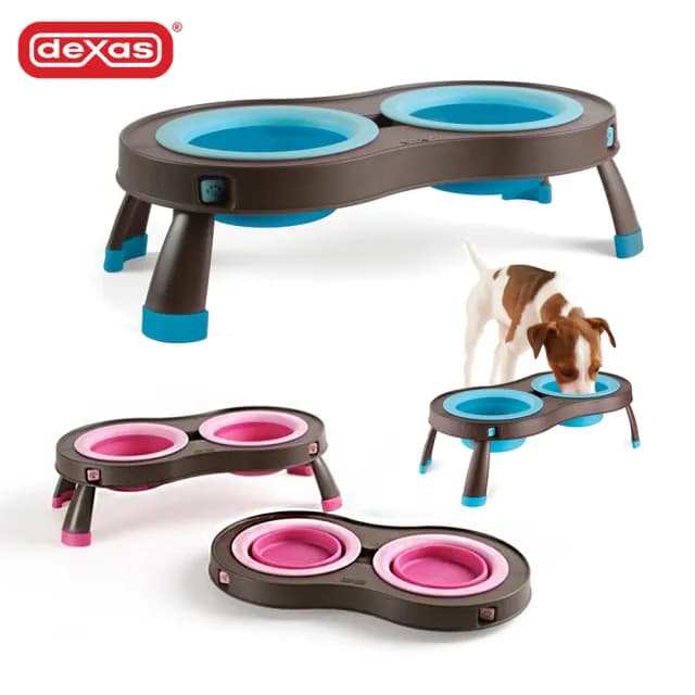 【dexas】美國寵物摺疊餐具組S號(攜帶方便 好收納 可放洗碗機)
