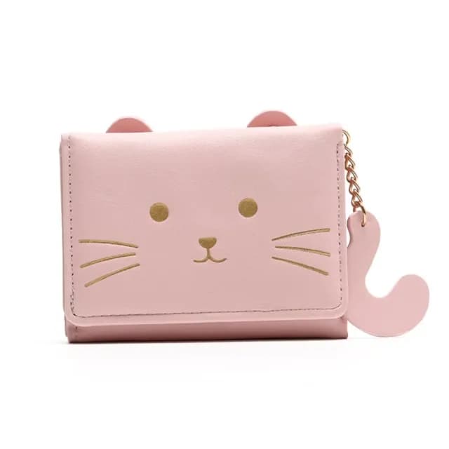 【可愛喵】韓版貓咪零錢包(短夾 多卡槽 多卡位 女夾 女皮夾 女錢包 零錢袋 女士 氣質 學生