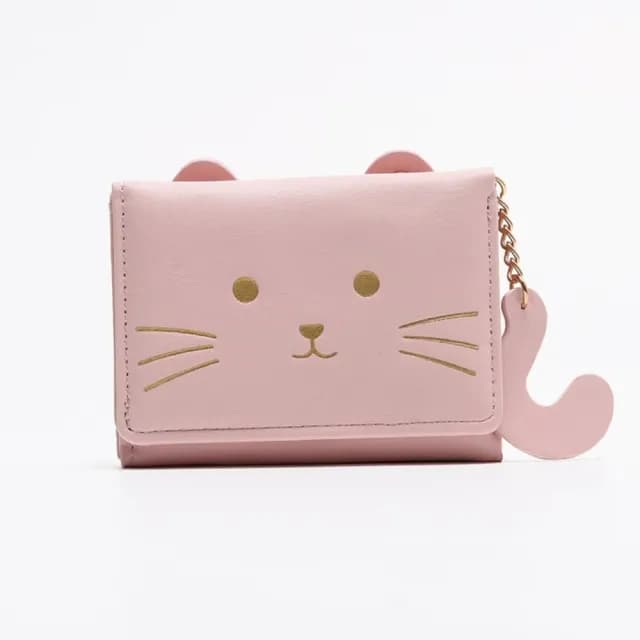 【可愛喵】韓版貓咪零錢包(短夾 多卡槽 多卡位 女夾 女皮夾 女錢包 零錢袋 女士 氣質 學生