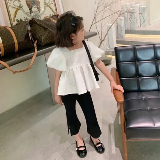 【橘魔法】開岔彈性喇叭褲(長褲 內搭褲 褲子 女童 兒童 童裝)