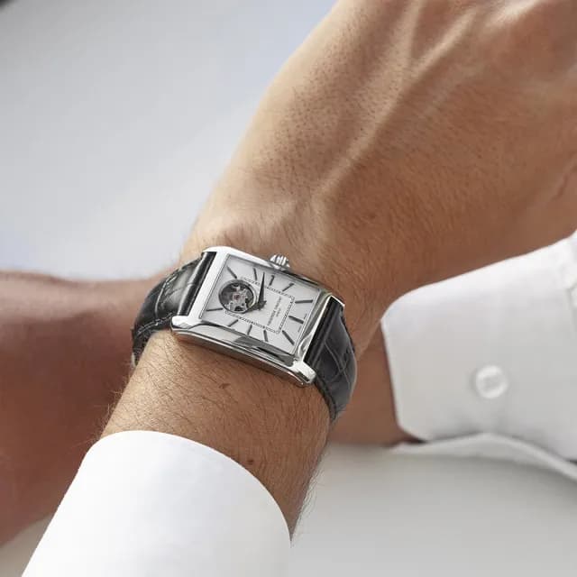 【CONSTANT 康斯登】Classics Carree 方形鏤空機械錶 禮物 送禮 推薦(FC-311S4C6)