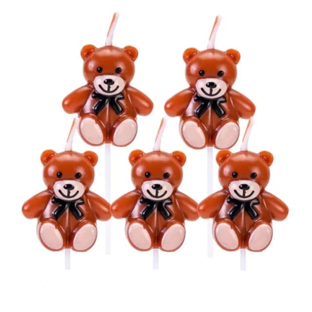 【可愛點睛】韓系小熊蠟燭10支裝(生日蠟燭 生日蛋糕 派對 祝福 慶生 節日 節慶 萬用蠟燭 造型蠟燭)