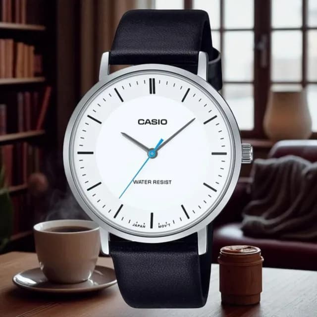 【CASIO 卡西歐】MTP-VT04L-7E 簡約設計 都會時尚 皮革指針錶(經典潮流 錶徑約4.0公分)