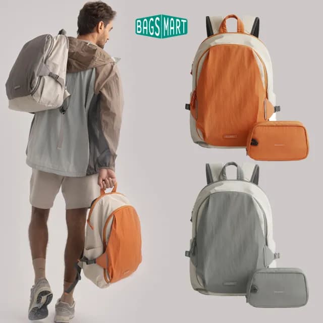 【BAGSMART】情人節禮物 Soar 旅行雙肩後背包25L 附可拆卸收納小包(美國品牌 大容量 登機 健行 旅行)