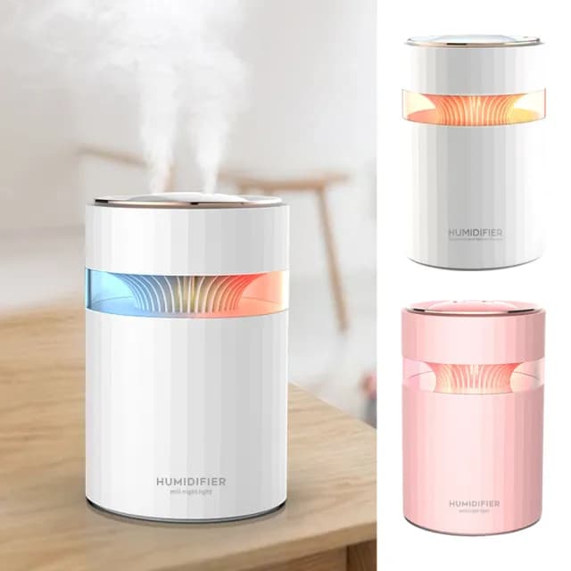 【YUNMI】雙頭噴霧水氧機 納米霧化加濕器 900ML 七彩燈光霧化機 增濕器 補水噴霧機 薰香機 香薰機 擴香機