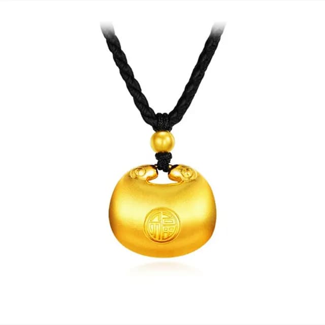 【Penny珮妮】黃金999 迷你福袋轉運金珠 吊墜項鍊(母親節 情人節 生日禮 交換禮物 送女友 尾牙 新年 結婚)