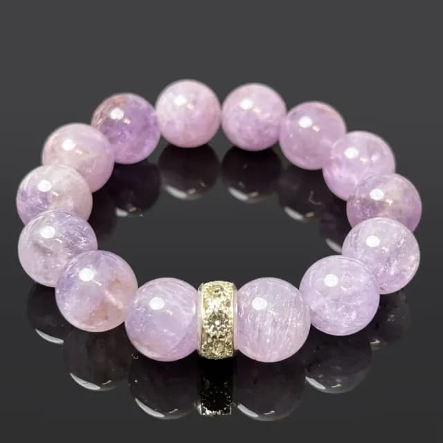 【芋泥啵啵】天然紫鋰輝手串(紫水晶 能量水晶 手飾 手環 手鍊 平安 高級)