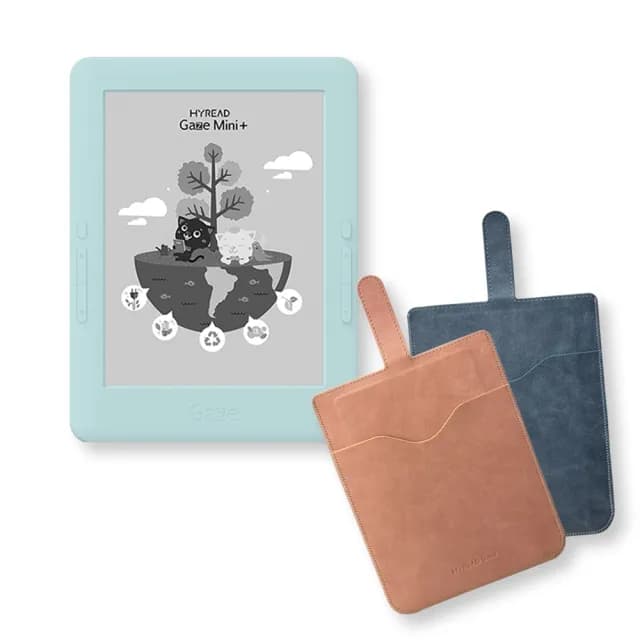 【HyRead】 收納保護套優惠組 Gaze Mini+ 6吋閱讀器 (淺蔥青)+收納保護套雙色任選
