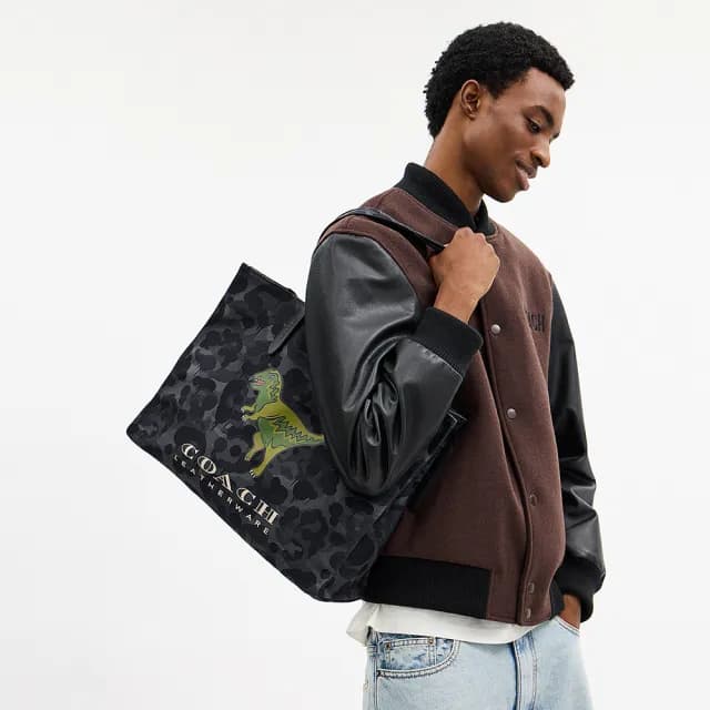 【COACH】蔻馳官方直營 迷彩印花和REXY圖案托特手袋 托特包-2色任選(CCD11)