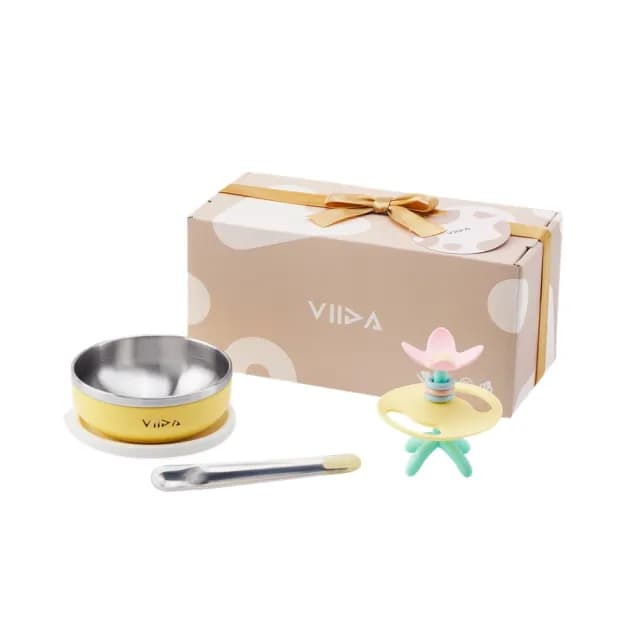 【VIIDA】阿姆阿姆好食趣禮盒組(寶寶餐具/固齒器/彌月/生日/新生兒/送禮)