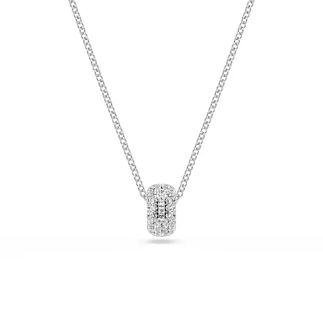 【SWAROVSKI 施華洛世奇】Dextera 鍊墜 墜鍊 項鍊 白色 鍍白金色(線上限定款)