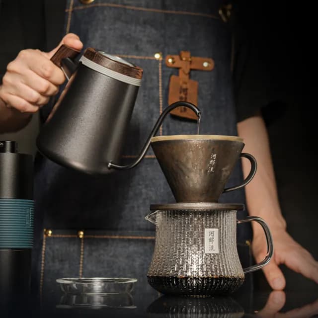 【Driver】河野流手沖咖啡旗艦組(手沖壺 細口壺 咖啡濾杯 玻璃壺 磨豆機 咖啡豆匙 送禮推薦 手沖咖啡組)