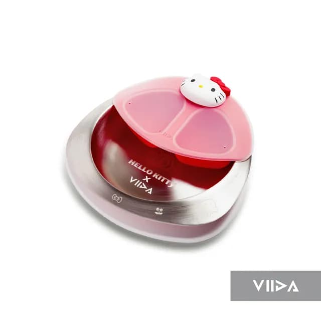 【VIIDA官方直營】抗菌不鏽鋼 Hello Kitty 聯名用餐套組(兒童餐具 抗菌不鏽鋼 寶寶餐具 學習餐具)