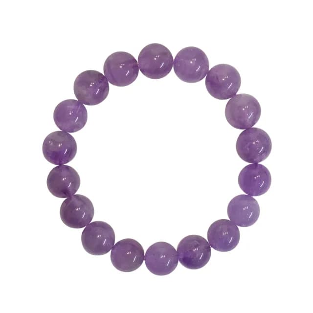 【德山珠寶】5A級10mm薰衣草紫水晶手鍊(情人節生日禮物飾品母親節水晶手鍊CE476)