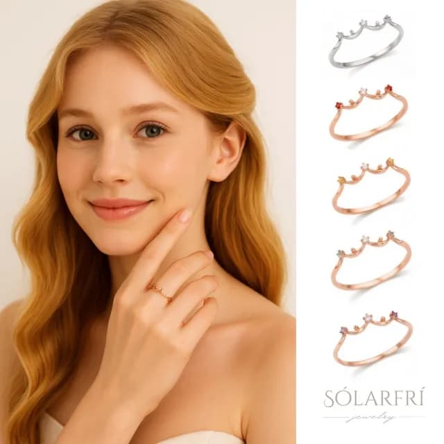 【SOLARFRi】輕奢閃耀戒指｜可調戒圍大小 禮盒包裝(閨蜜女兒女友老婆定情生日情人聖誕禮物)