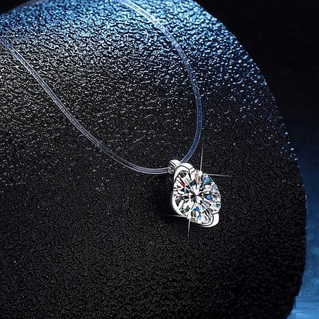 【巴黎精品】現貨+預購 頂級莫桑鑽石項鍊925純銀女項鍊項鏈鎖骨鏈情人節禮物(1克拉人魚之淚女飾品a1kv5)