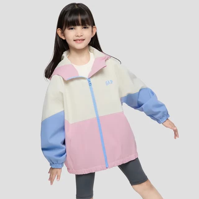 【GAP】女童裝 Logo連帽外套-粉色(805346)