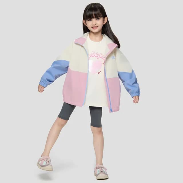 【GAP】女童裝 Logo連帽外套-粉色(805346)