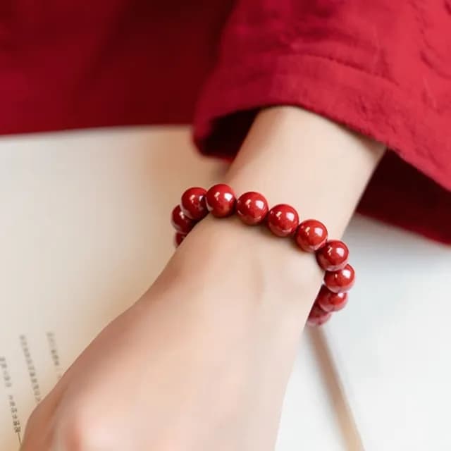 【巴黎精品】現貨+預購 硃砂手鍊朱砂手珠手串擋煞防小人轉運除穢淨化招財開運(天然16mm男女飾品a1jt23)