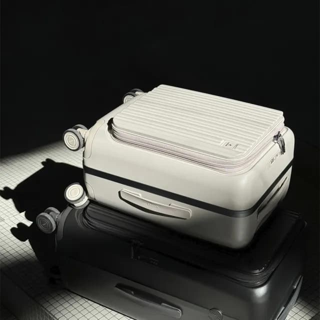 【CROWN 皇冠】Boxy 28吋 前開式框架胖胖箱 防盜雙齒拉鍊箱(行李箱/旅行箱/密碼鎖)