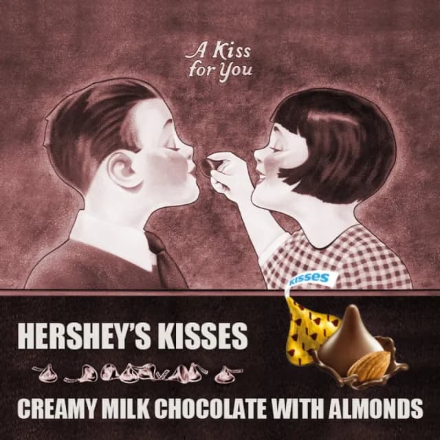 【Hersheys 好時】Kisses水滴杏仁夾餡牛奶巧克力82g(巧克力 情人節 聖誕節 送禮推薦)