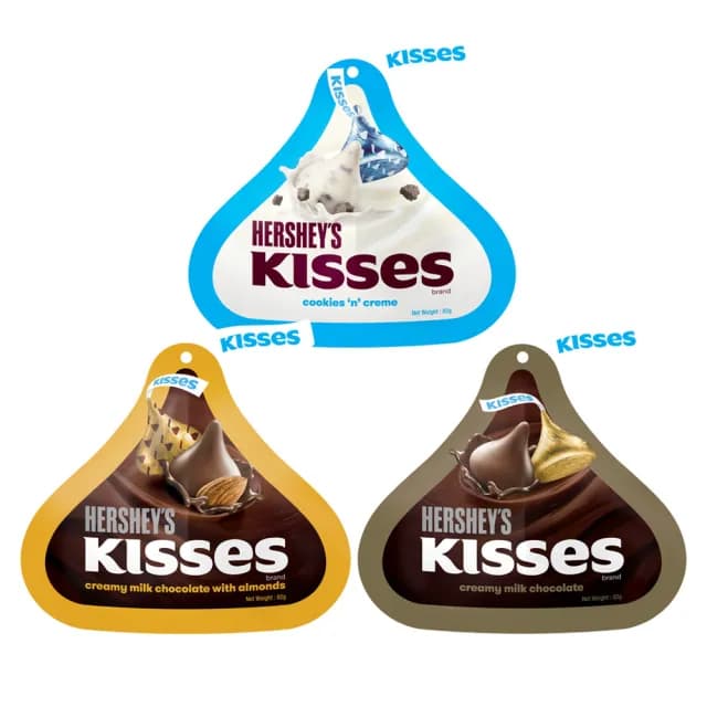 【Hersheys 好時】Kisses水滴杏仁夾餡牛奶巧克力82g(巧克力 情人節 聖誕節 送禮推薦)