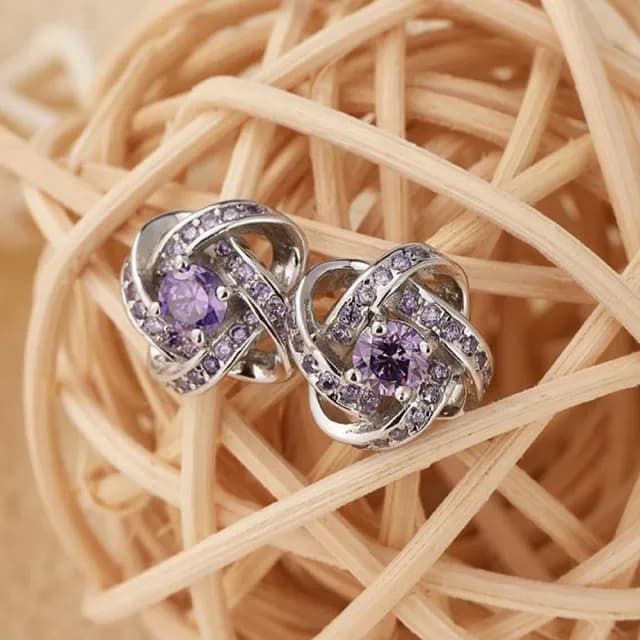 【KT DADA】雙11 四葉草耳環 耳釘 耳飾 純銀耳環 百搭飾品 六爪雪花旋轉