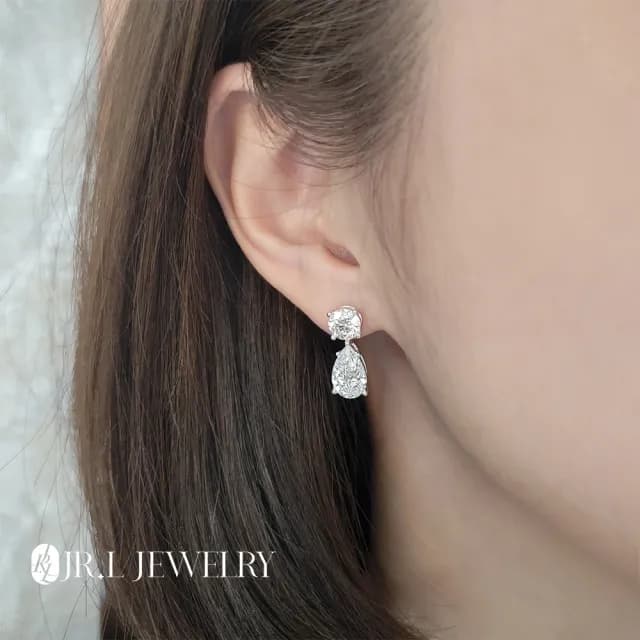 【JR.L金瑞利珠寶】99購物節 IGI 6克拉 最白D色 最完美車工ideal cut 天使鈴鐺鑽石耳環(培育鑽石 鉑金)