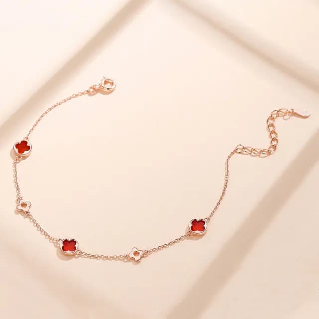 【MoonDy】雙11 S925 純銀手鍊 簡約手鍊 幸運草手鍊 閨蜜手鍊 生日禮物