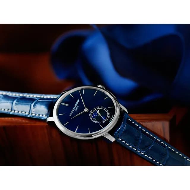 【CONSTANT 康斯登】Slimline 超薄月相機械錶 禮物 送禮 推薦(FC-705N4S6)