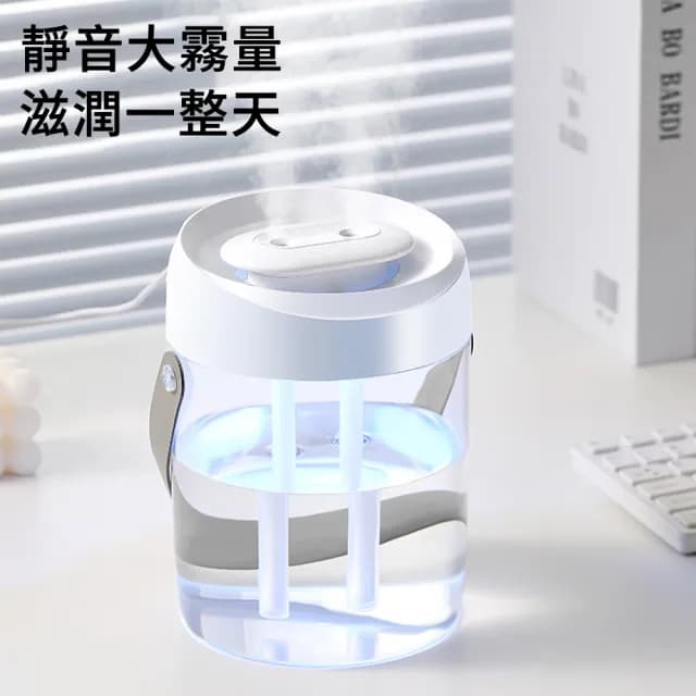 【MUAN】A15智能數顯雙噴霧加濕器 桌面空氣淨化器 水霧機 保濕補水 增濕器