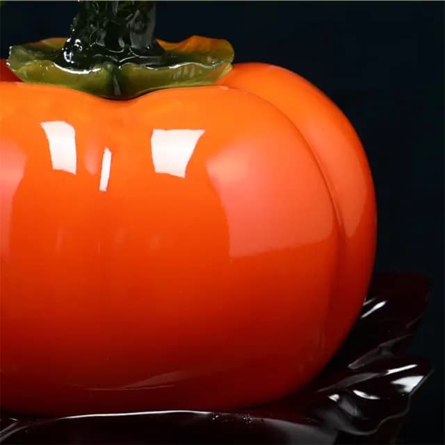 【超微米】事事如意柿子擺件 招財客廳玄關工藝品 博古架酒櫃裝飾品 搬新家喬遷禮物(柿子擺件 大號)