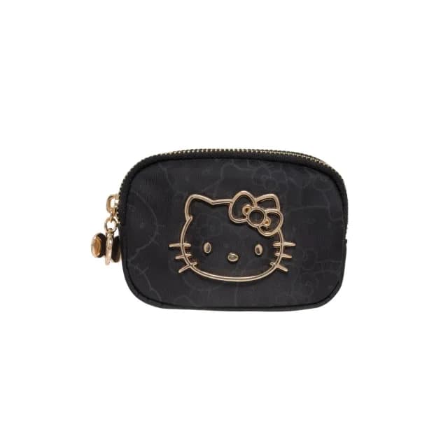 【HELLO KITTY】金緻凱蒂-雙層零錢包-黑 KT03M10BK