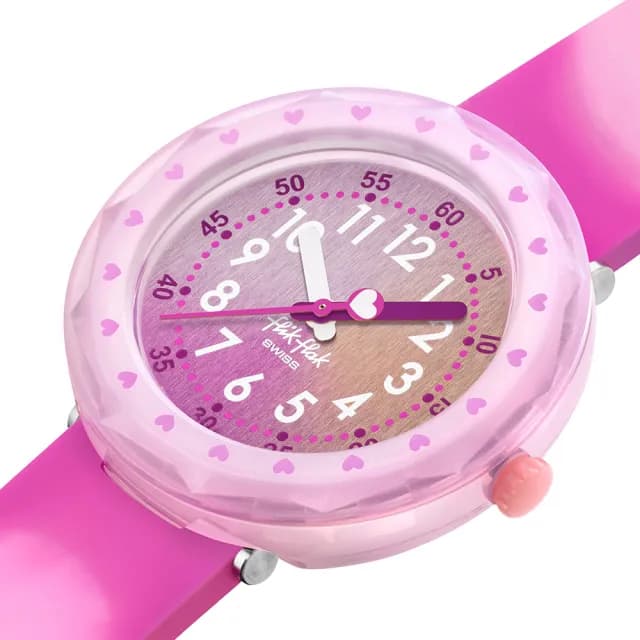 【Flik Flak】FUZE IN PINK 兒童手錶 兒童禮物/安全防水/瑞士製造 FCSP130(36.7mm)