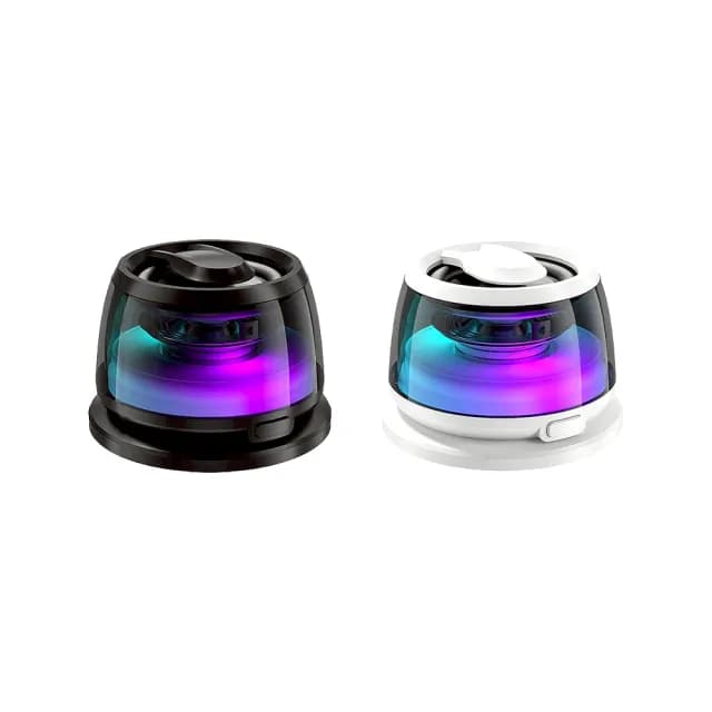 【MCK】M02 迷你磁吸無線藍牙喇叭(TWS雙喇叭連線免持通話 小巧便攜 環燈音響)