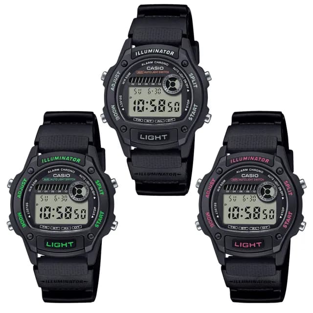 【CASIO 卡西歐】運動風格計時手錶-3款可選(W-220H-1A/W-220H-1A2/W-220H-1A3)