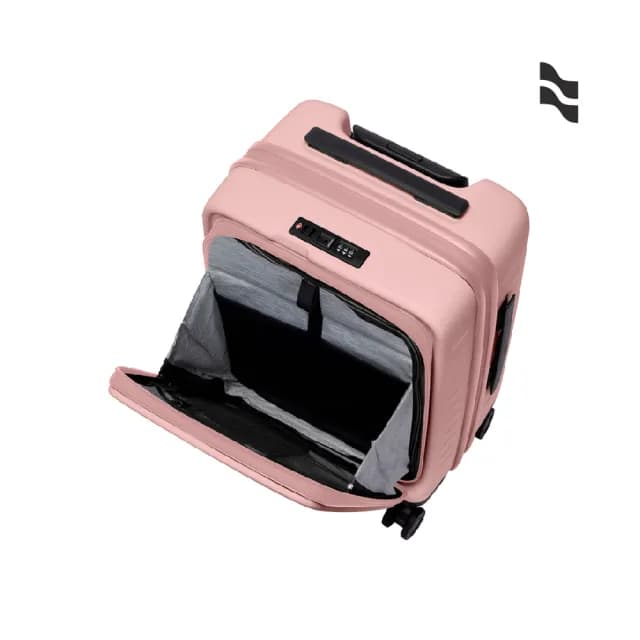 【LOJEL】CUBO 21吋 嫩粉色 前開式擴充拉鍊拉桿箱(行李箱 旅行箱 登機箱)