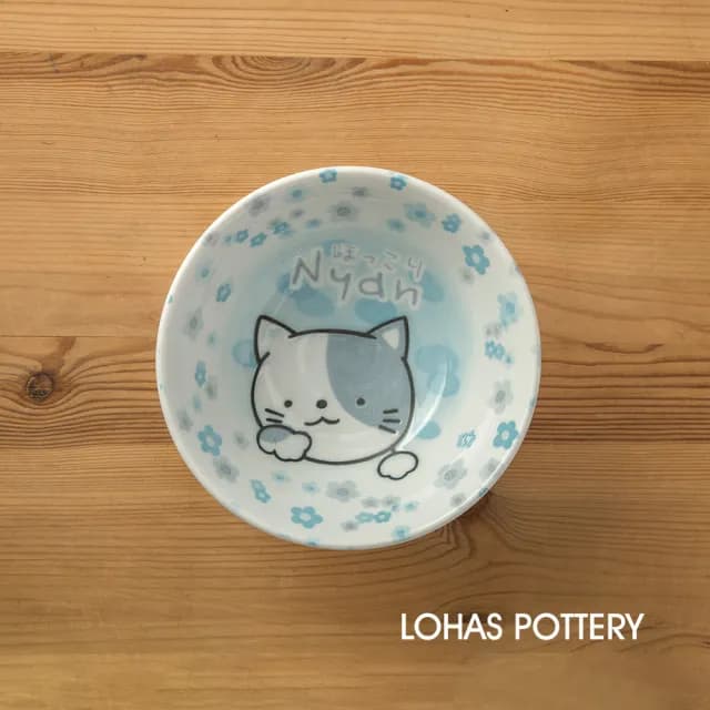 【LohasPottery 陸寶】日本製 美濃燒 動物卡通釉下彩壓紋餐具 6吋動物卡通飯碗(兒童碗 白飯碗)