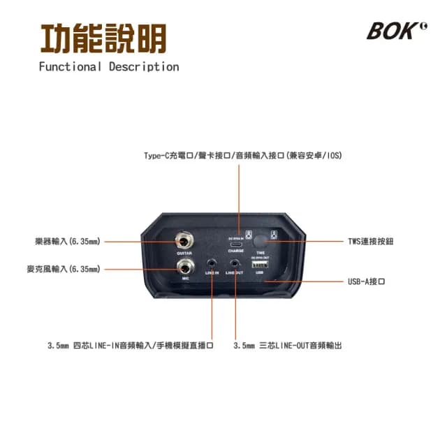 【BOK】MS Model 801 藍芽彈唱直播音響