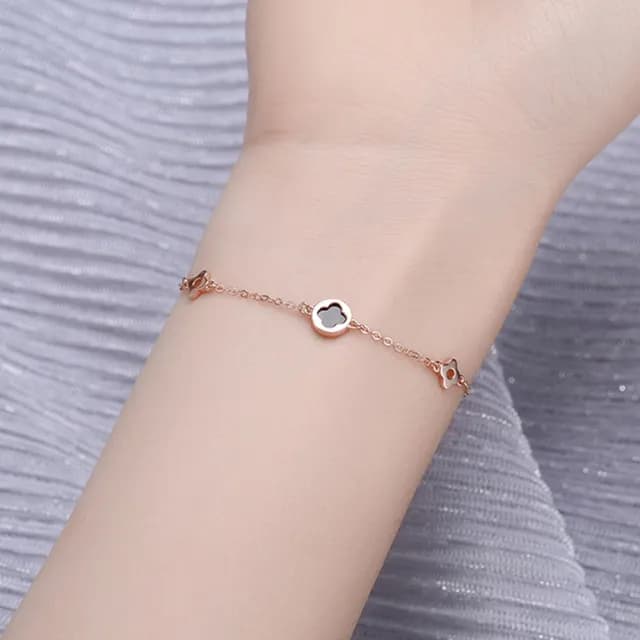 【LEESA】雙11 幸運草手鍊\閨蜜手鍊\S925\純銀手鍊\女生手鍊\生日禮物