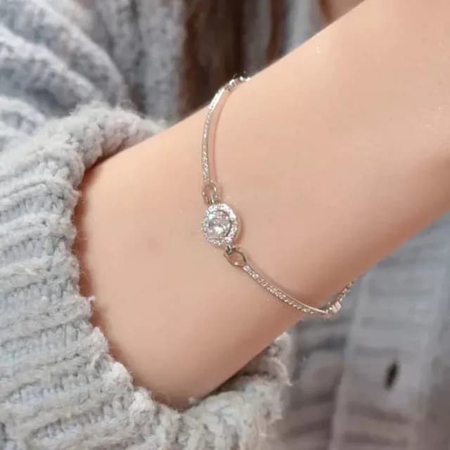 【LEEHER】雙11 鋯石手鍊/女生手鍊/手鐲/手鍊/情人節禮物/S925純銀手鍊/